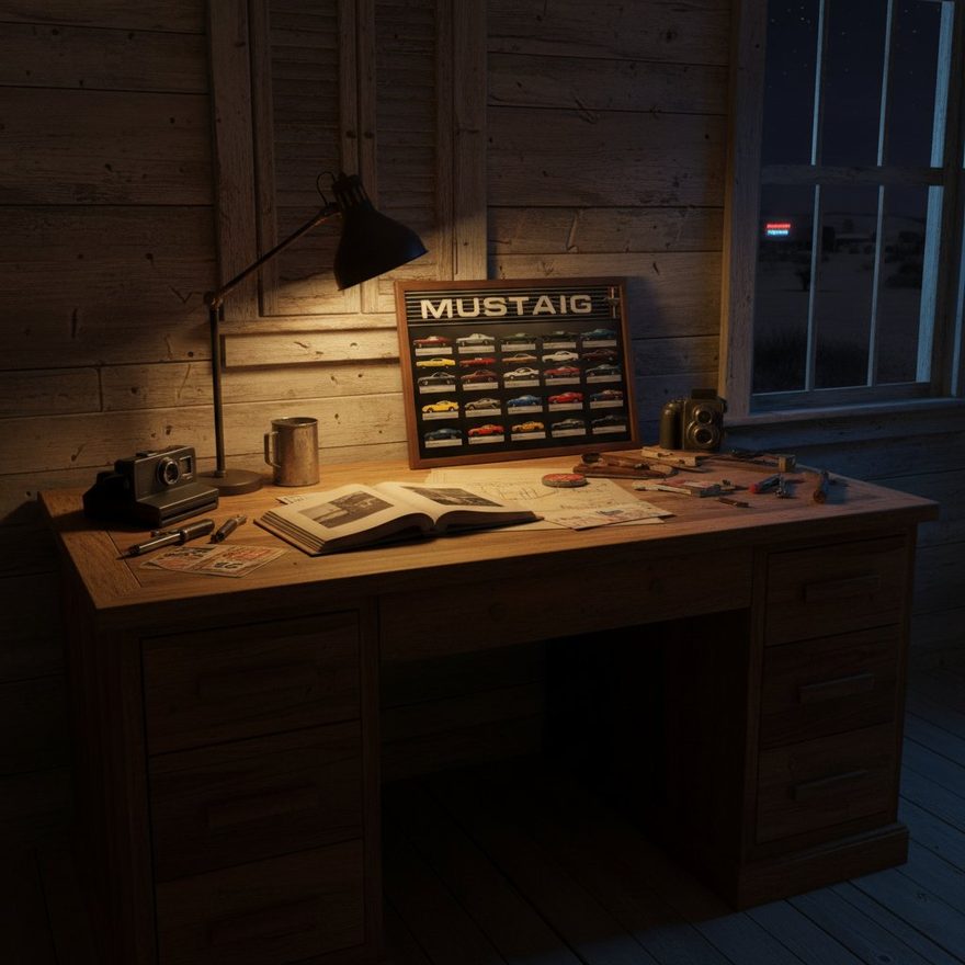 Mustang lineage poster — Loft Hallway